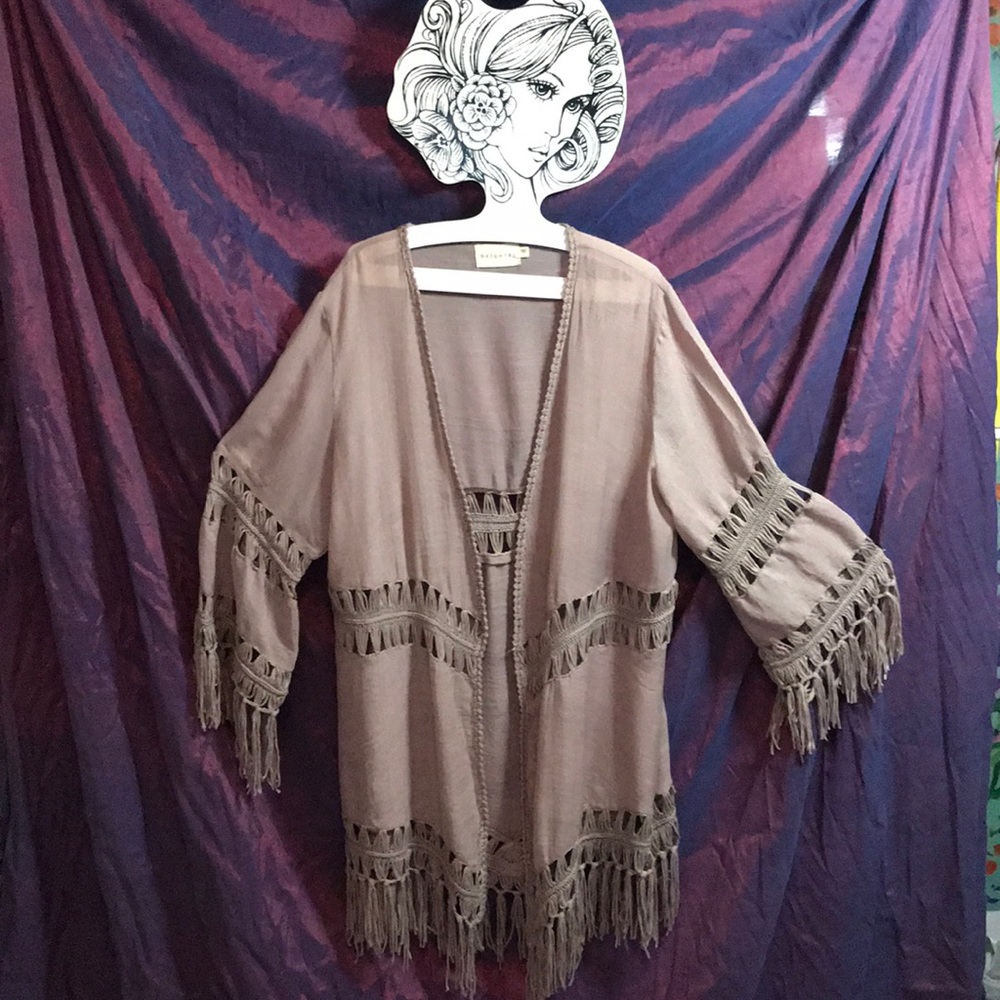Shawl top.